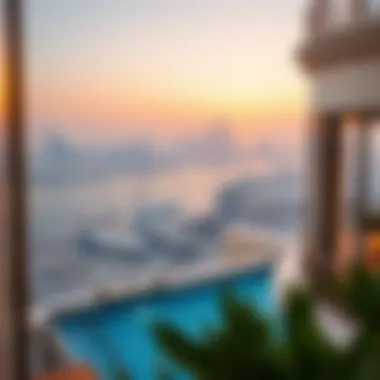 Breathtaking view of Dubai from villa balcony