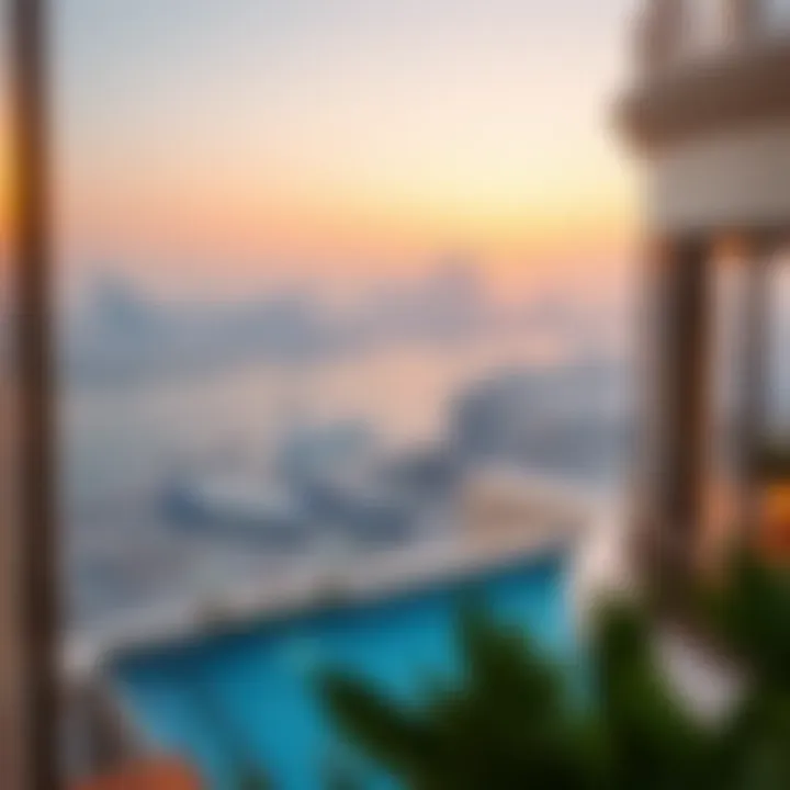 Breathtaking view of Dubai from villa balcony