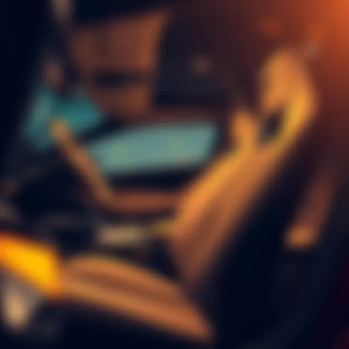 Interior of a Lamborghini highlighting luxury features