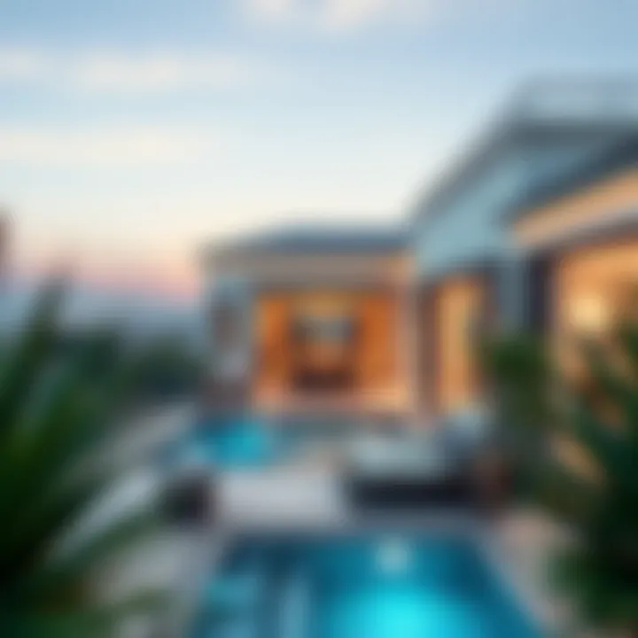 Stunning Balcony View Stunning view from a luxury villa balcony