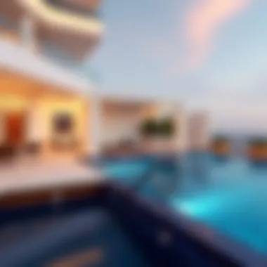 Exclusive amenities offered at Atlantis Penthouse including private pool and lounge