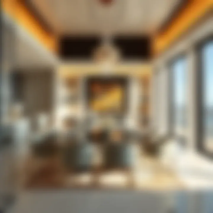 Sophisticated dining area of the Atlantis Penthouse with a modern aesthetic