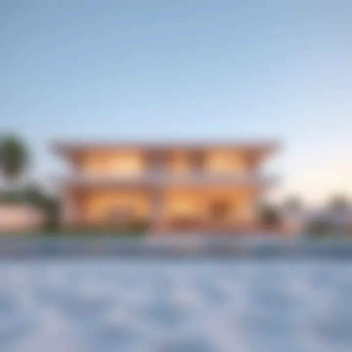 Elegant beach house with modern architecture