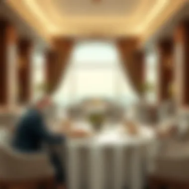 Gourmet dining atmosphere at a Bulgari Island restaurant with exquisite culinary presentation