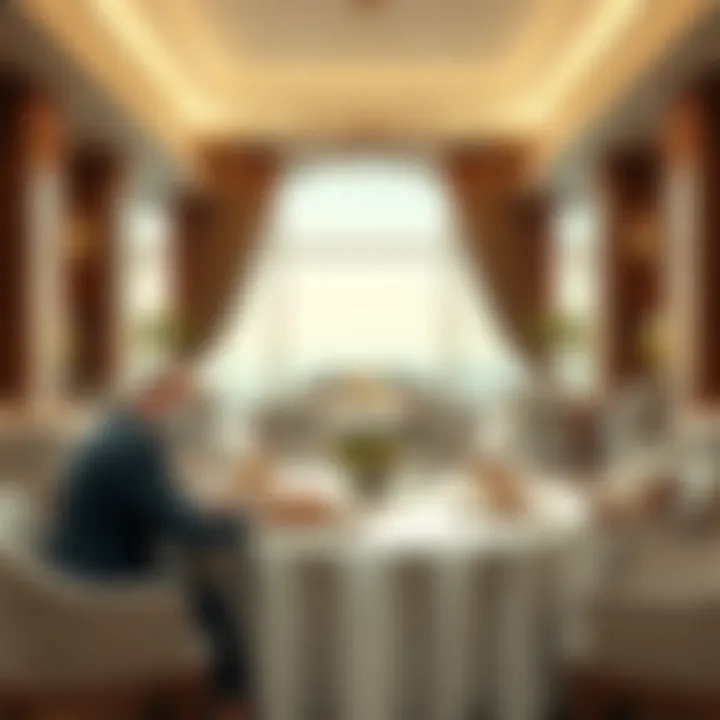 Gourmet dining atmosphere at a Bulgari Island restaurant with exquisite culinary presentation