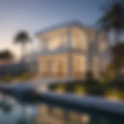 Stunning waterfront villas showcasing modern architecture in Canal Cove