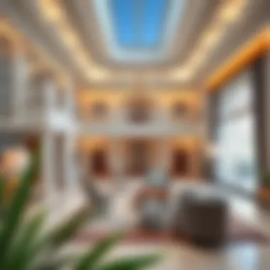 Refined Interiors of Dubai Villas Elegant interior of a Dubai villa highlighting intricate design elements