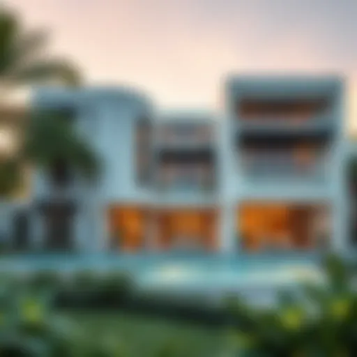 Luxurious villa exterior showcasing modern architectural design in Dubai