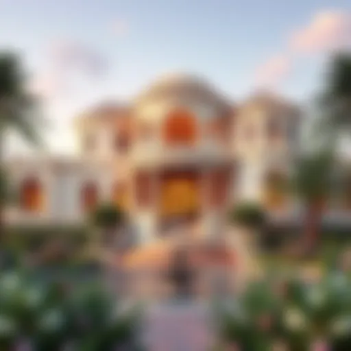 Luxurious villa in Dubai with stunning architecture