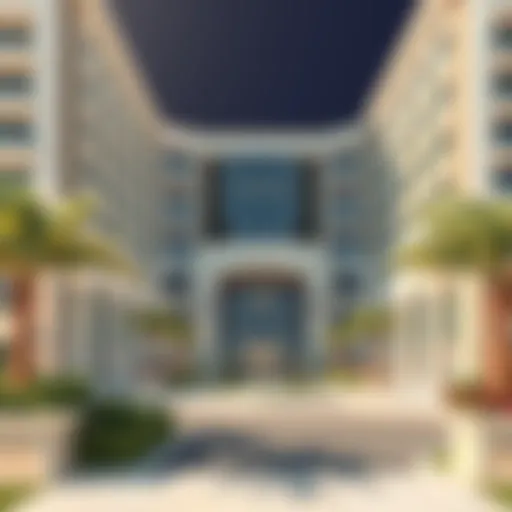 Luxurious hotel exterior in Al Barsha