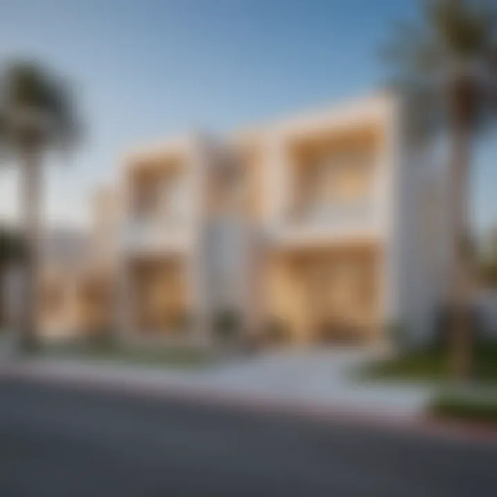 Elegant exterior view of Nakheel Townhouses showcasing modern architecture