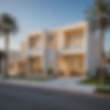 Modern Architectural Design of Nakheel Townhouses Elegant exterior view of Nakheel Townhouses showcasing modern architecture