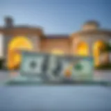 Understanding Currency Exchange Rates Currency exchange concept with dollars and dirhams