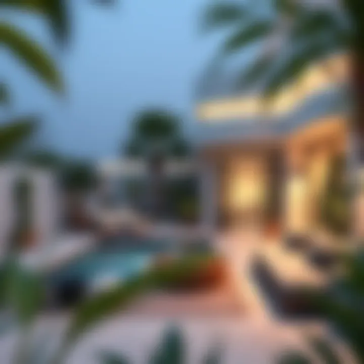 Serene outdoor space in a Dubai residence