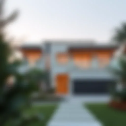 Stunning villa exterior in Dubai Land showcasing modern architecture