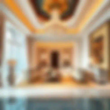 Elegant Interior Design of Dubai Land Villa Luxurious interior of a villa highlighting elegant design and decor