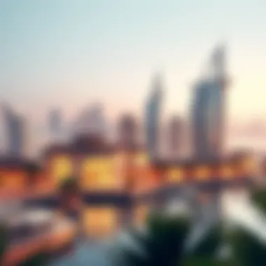 Dubai skyline with luxury real estate