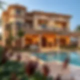 Luxurious villa exteriors in Dubai Hills