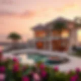 Stunning view of a luxury spring villa in Dubai