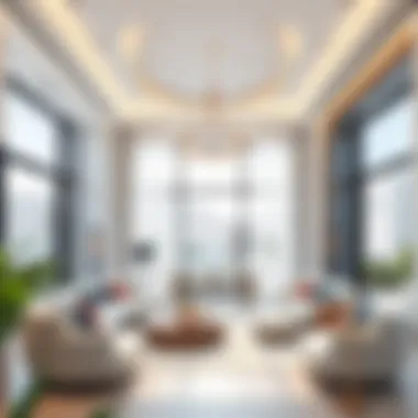 Interior design of a modern spring villa in Dubai