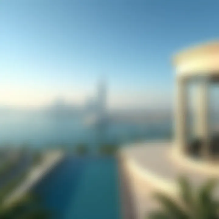 Stunning Skyline View from a Luxury Villa Terrace Stunning skyline view from a luxury villa terrace