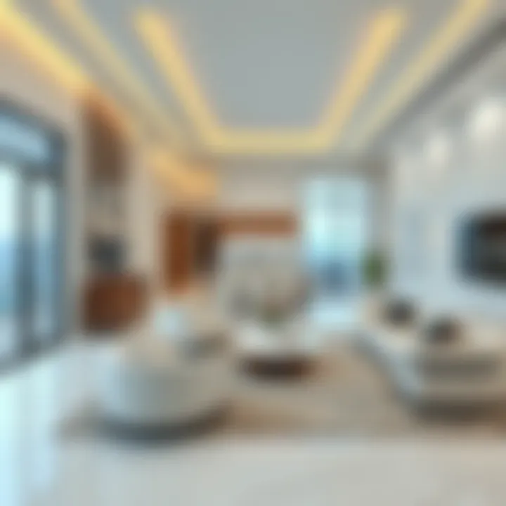 Elegant interior design highlighting spacious living areas and premium finishes