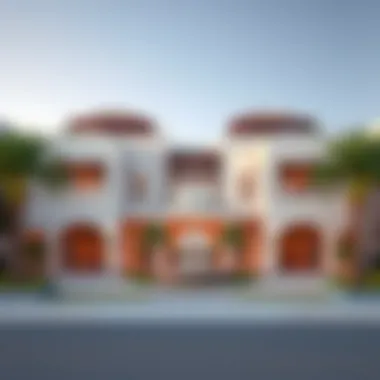 Modern Architectural Brilliance of Al Zahia Villas Elegant exterior view of Al Zahia Villas showcasing modern architectural design