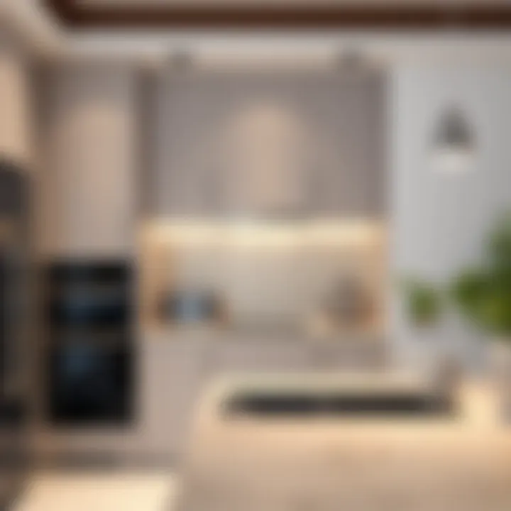 High-End Kitchen Design in Al Zahia Villas Close-up of high-end kitchen fittings and appliances in a villa