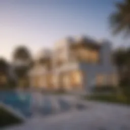Elegant exterior view of Al Zorah Villas showcasing luxury architecture.