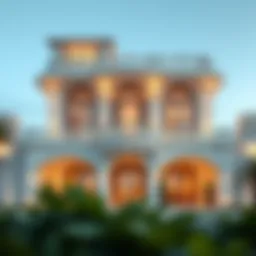Elegant facade of a luxury villa at Alaya High