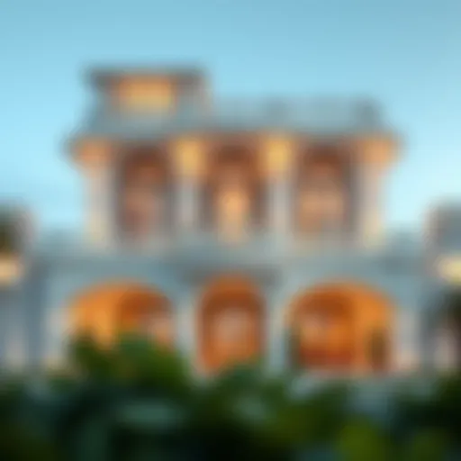 Elegant facade of a luxury villa at Alaya High