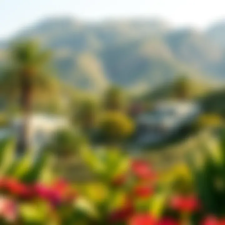 Lush landscapes and vibrant greenery within Aljurf Gardens