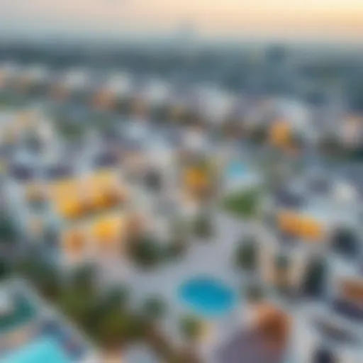 Modern Architecture in Arabian Ranches 3 Aerial view of Arabian Ranches 3 showcasing modern architecture