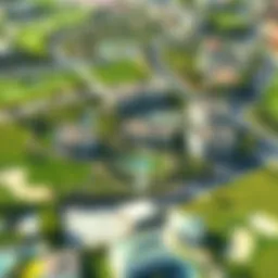 Aerial view of Arada Jumeirah Golf Estates showcasing luxurious villas and green landscapes