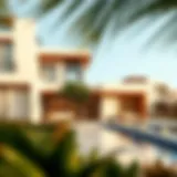 Stunning architectural design of Arada Villas showcasing modern luxury