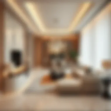 Sophisticated Interiors of Damac Hills Residences Luxury apartment interiors in Damac Hills reflecting modern design