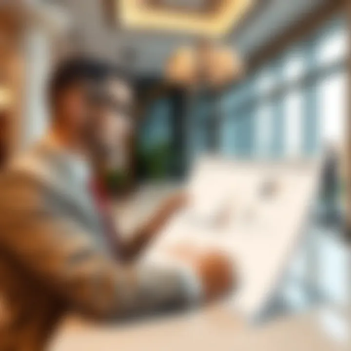 Investor analyzing real estate market trends in Dubai