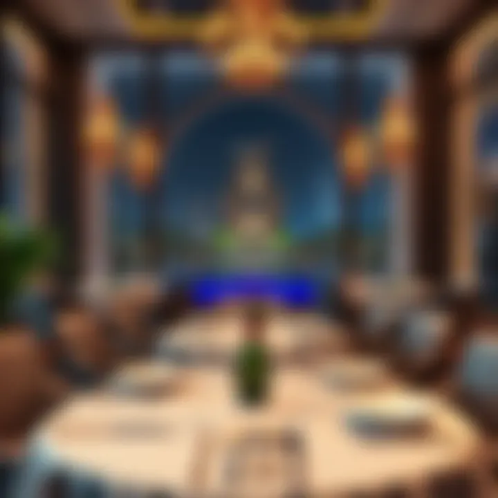 Exquisite Dining Experience Luxurious dining setup in a high-end restaurant