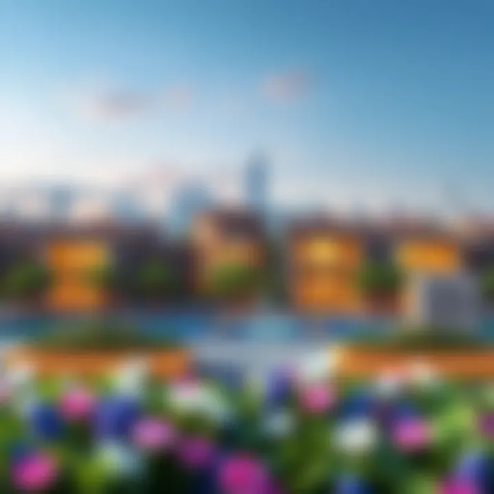 Stunning skyline view of Dubai Meadows showcasing luxury residences