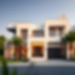 Stylish Dubai South villa exterior showcasing modern architecture