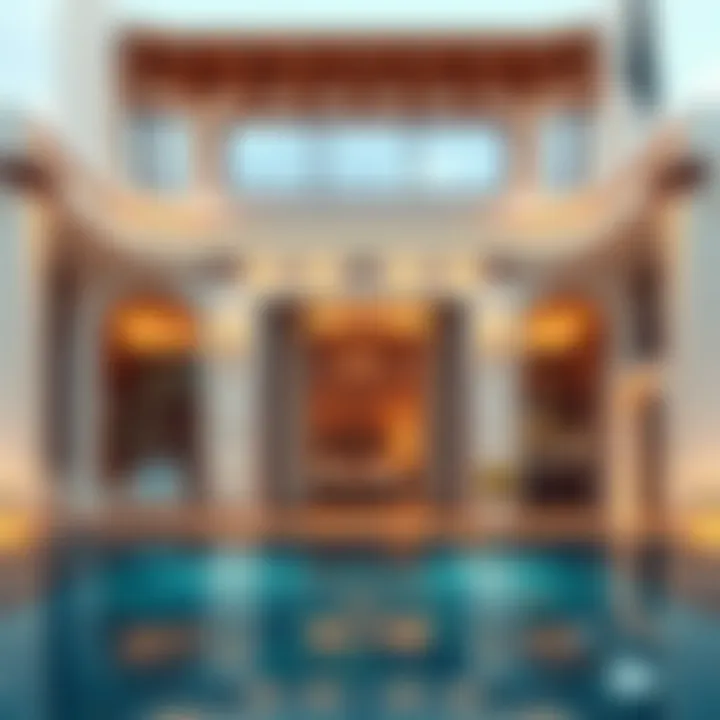 Luxury Suite with Private Pool An elegantly designed resort suite with an attached private pool, showcasing luxury decor and exquisite architecture.