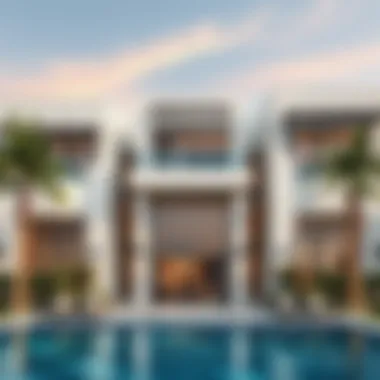 Luxurious villa exterior showcasing modern architecture