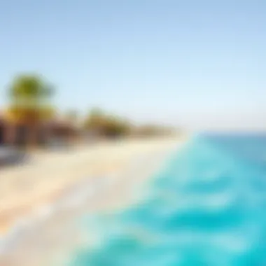 Beautiful shoreline and clear waters of Hamriyah Beach