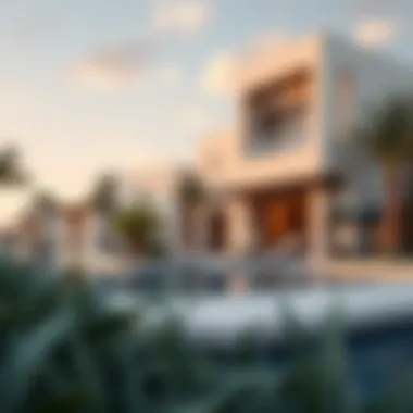 Architectural marvel of contemporary designs integrated with nature around the lagoons