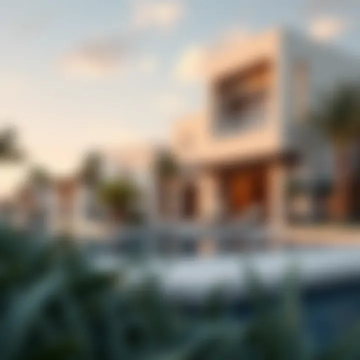 Architectural marvel of contemporary designs integrated with nature around the lagoons