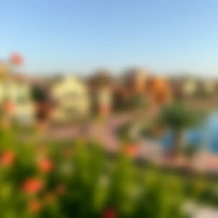 Vibrant community features including recreational areas and lush landscaping near the lagoons