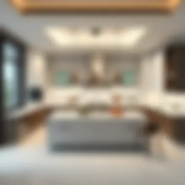 Gourmet kitchen design emphasizing luxury and functionality in a villa