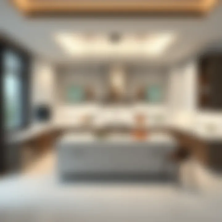 Gourmet kitchen design emphasizing luxury and functionality in a villa