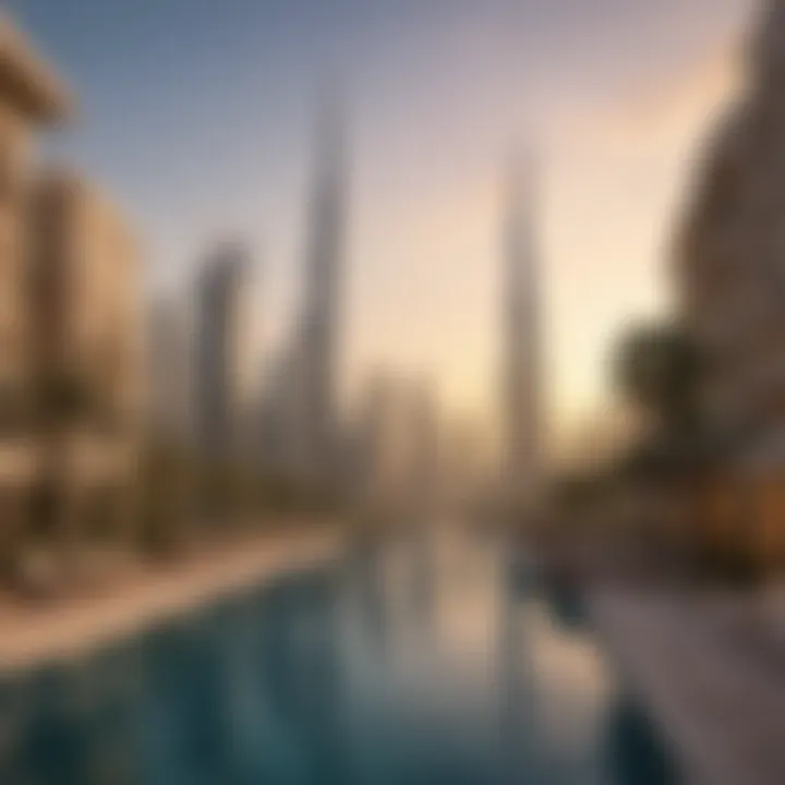 Panoramic view of Dubai skyline showcasing luxury properties