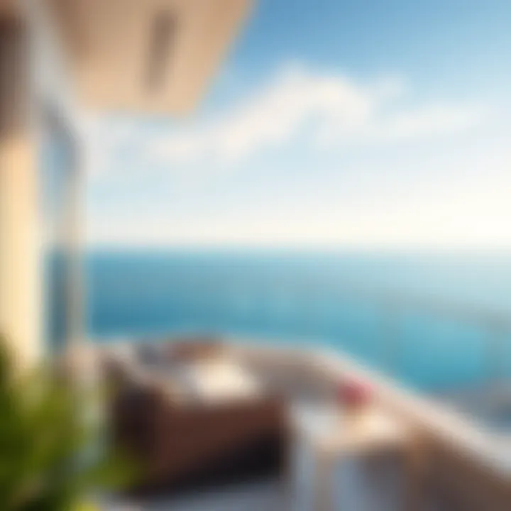 Breathtaking view from a villa balcony overlooking the sea